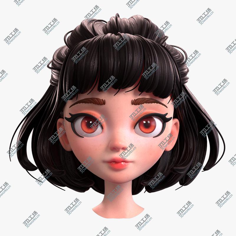 images/goods_img/2021040163/Cartoon Brunette Girl Head 3D/1.jpg